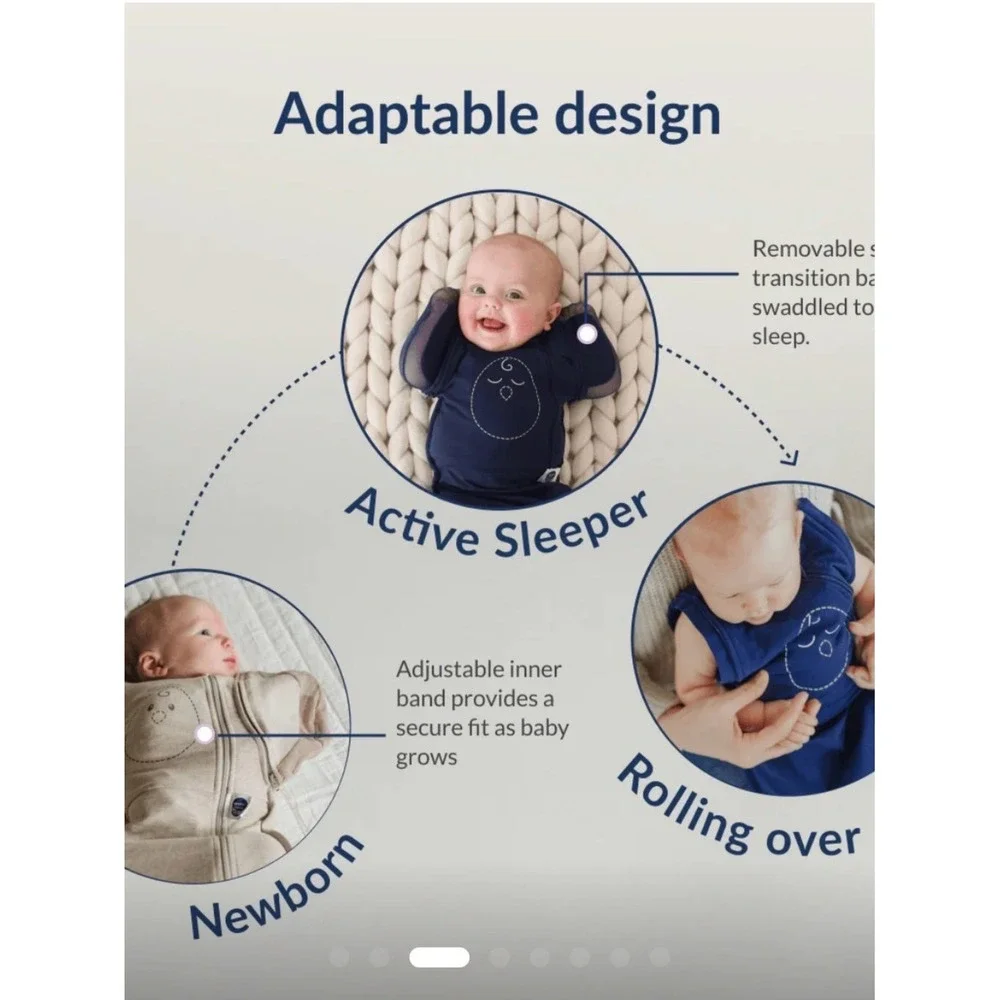 Nested Bean Zen Navy Blue Weighted Sleep Sack